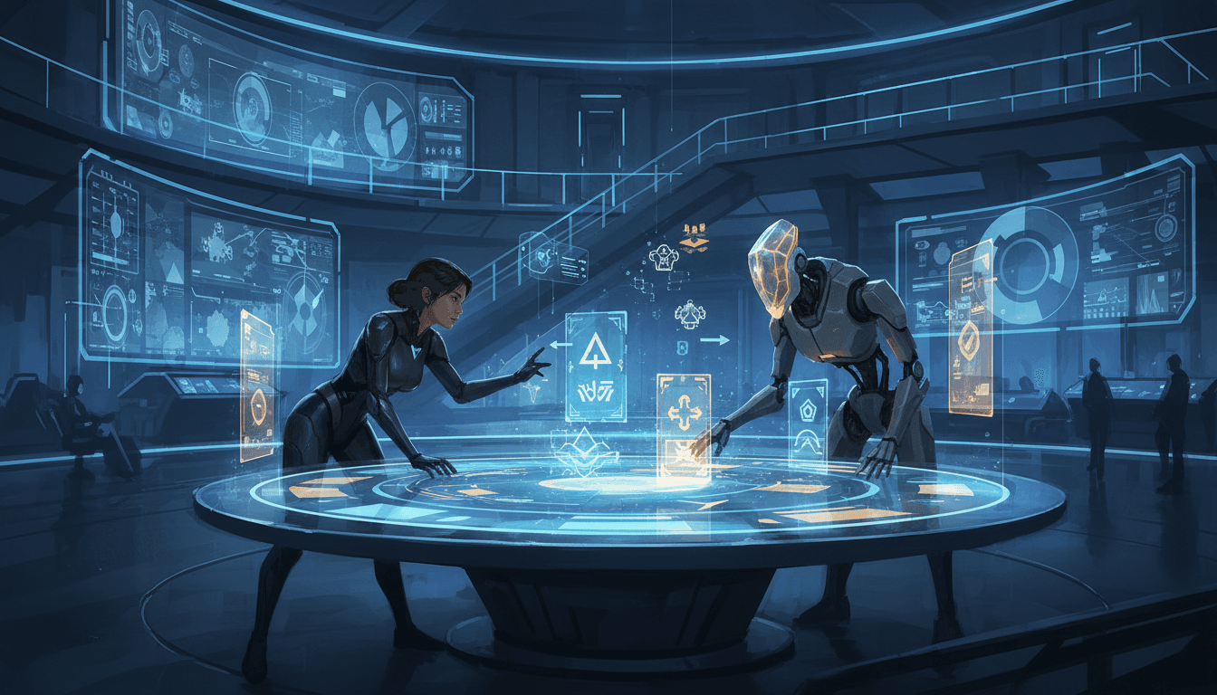 Strategist and agent planning over a holographic battlefield