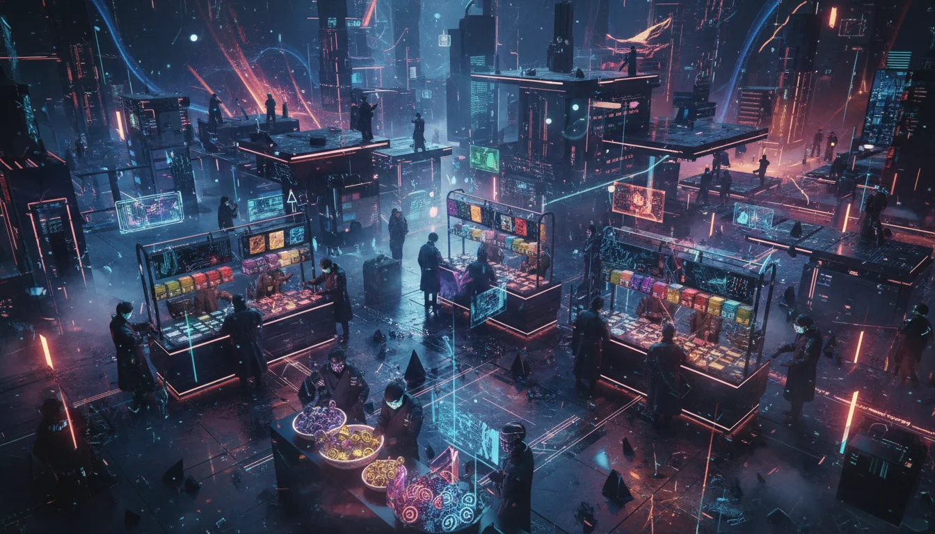 Digital card marketplace in the fractured network